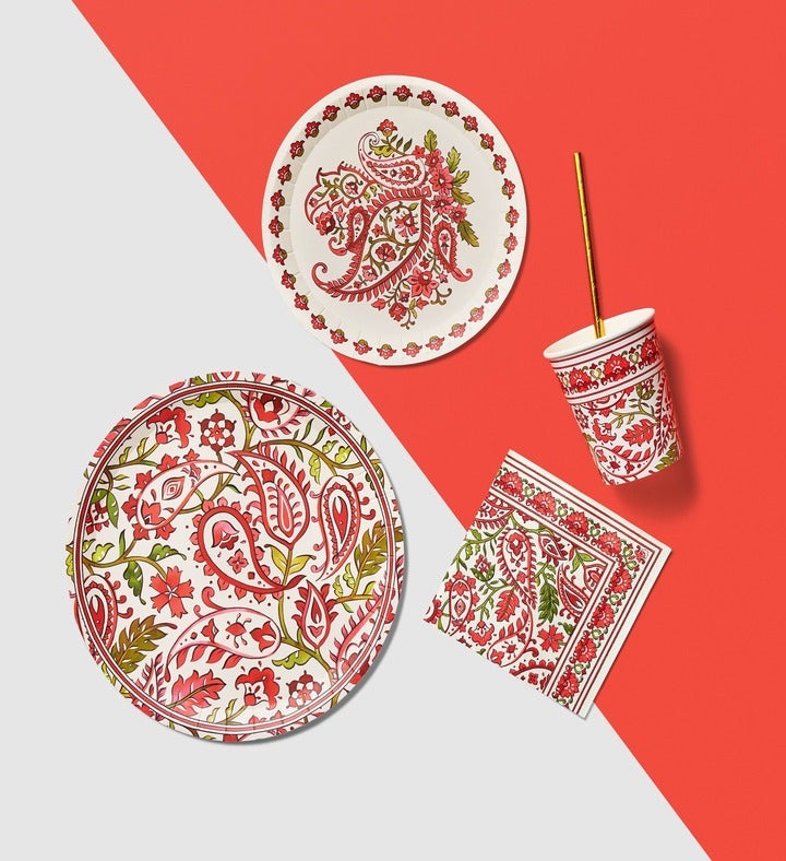 Festive Paisley Tableware Set