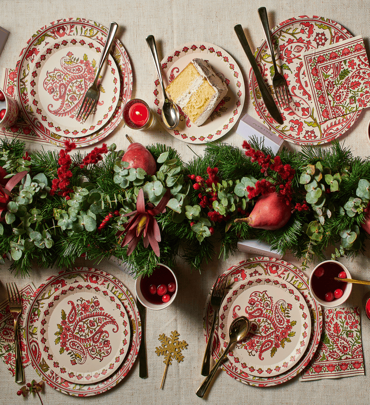 Festive Paisley Tableware Set