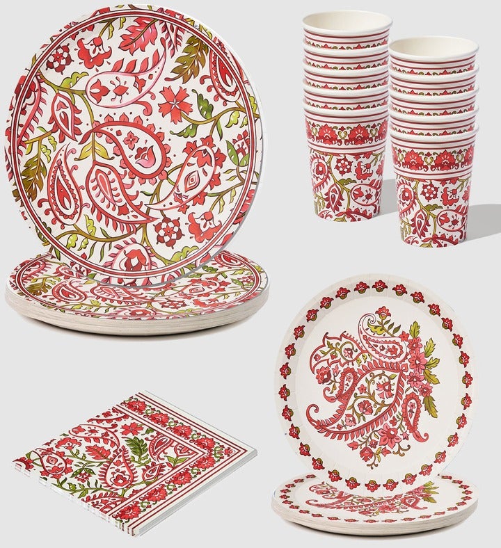 Festive Paisley Tableware Set