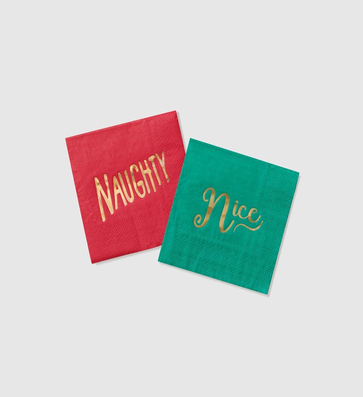 Naughty And Nice Napkins  25 Per Pack