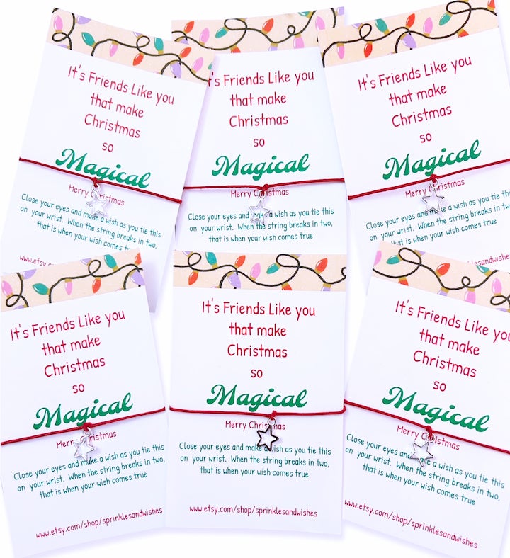 Christmas Friendship Magical Wish Bracelets Set Of 6