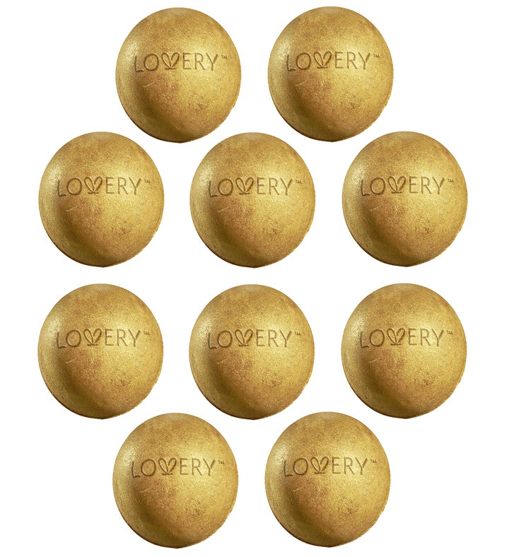24k Gold Bath Bombs Christmas Treats   10pc Stocking Stuffers Spa Bombs