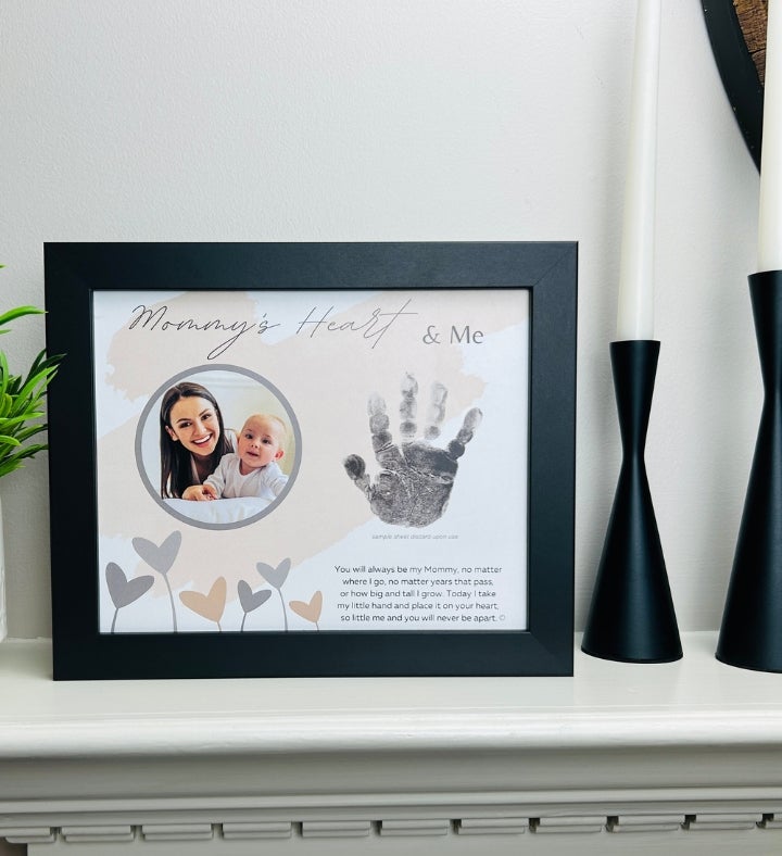 Mommy's Heart And Me Keepsake Handprint Frame