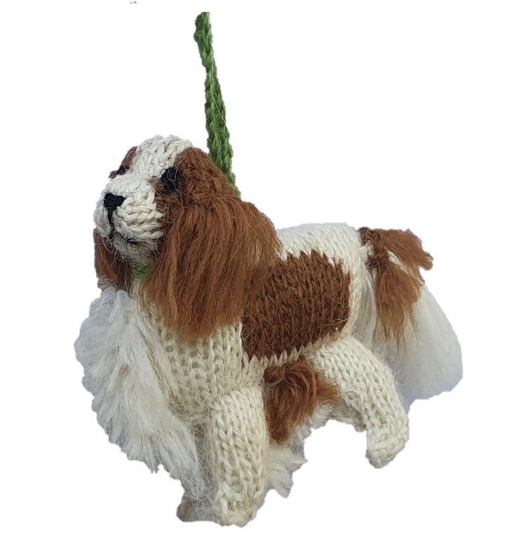 Hand Knit Alpaca Wool Ornament - Dogs!