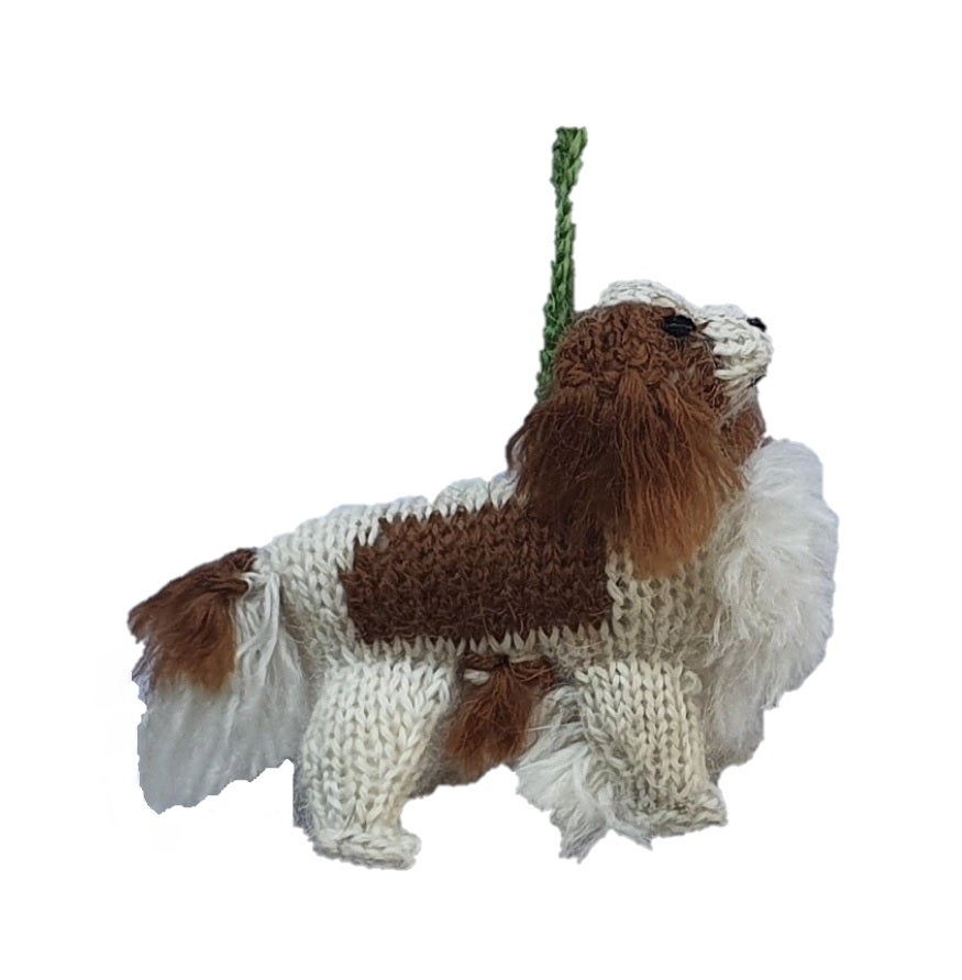 Hand Knit Alpaca Wool Ornament - Dogs!