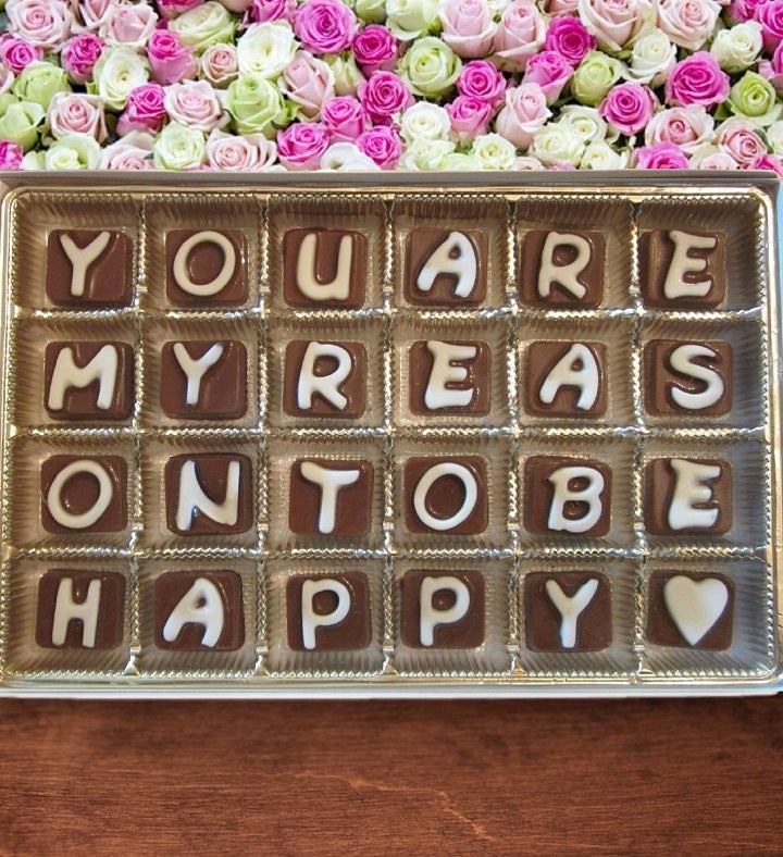 You Are My Reason To Be Happy Chocolate Message Love Gift