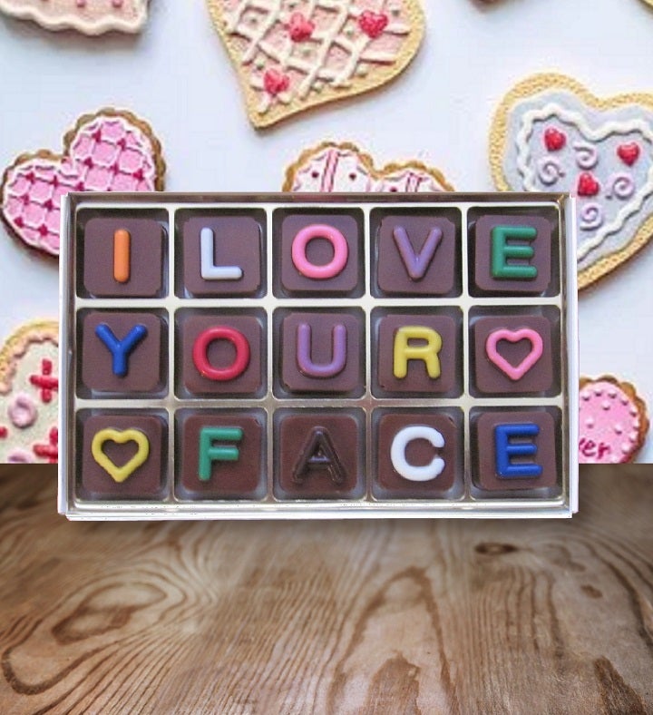 I Love Your Face Chocolate Message Gift