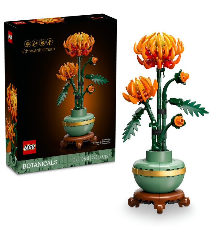 Lego Icons Chrysanthemum Flower Decor Building Set 10368