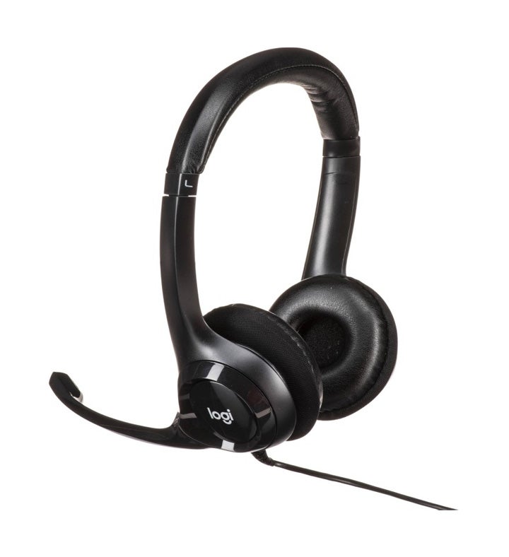 Logitech Usb Headset With Noise Canceling Microphone    black