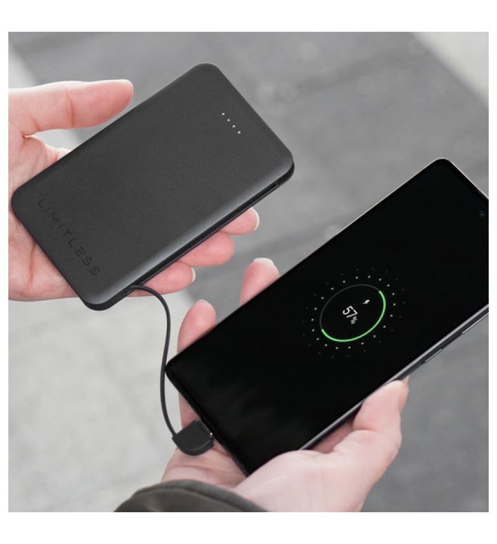 Limitless Innovations Pocketcharge 5,000mah Universal Power Bank With Built