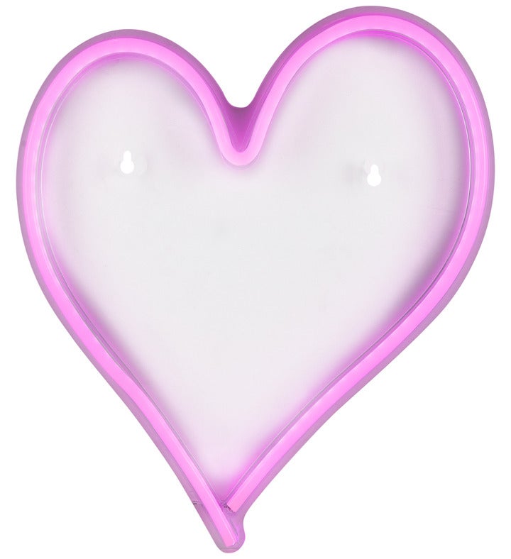 13.5" Pink Heart Led Neon Style Valentine's Day Wall Sign