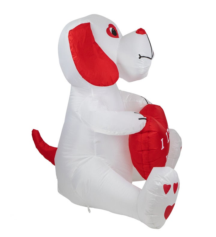 Led Lighted Inflatable Valentine's Day Doggie Outdoor Decoration - 4'