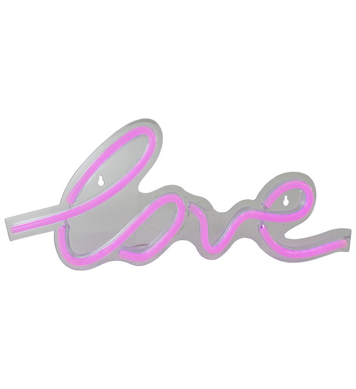 18" Pink Led Lighted 'love' Neon Style Valentine's Day Wall Sign