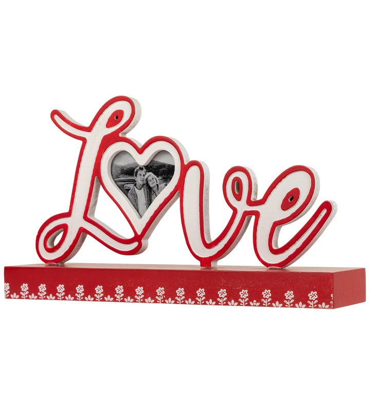 Heart And Floral "love" Valentine's Day Photo Frame   12"