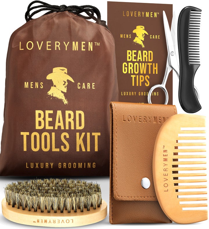 Lovery MEN Beard Tools Kit   7pc Mens Grooming Gift Set
