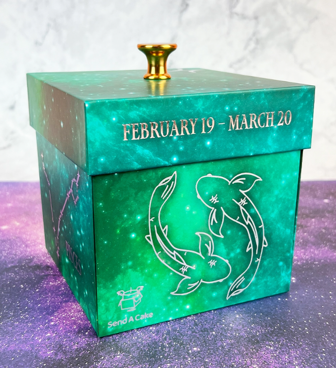 Pisces Astrology Gift Box With Cake