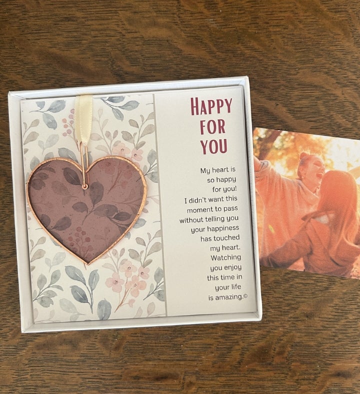 Happy For You Stained Glass Heart: Congratulations Gift For Her