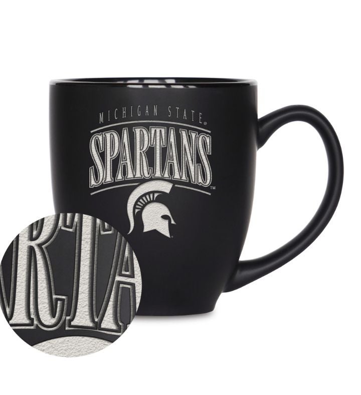 College 15oz Matte Black Ceramic Bistro Mug