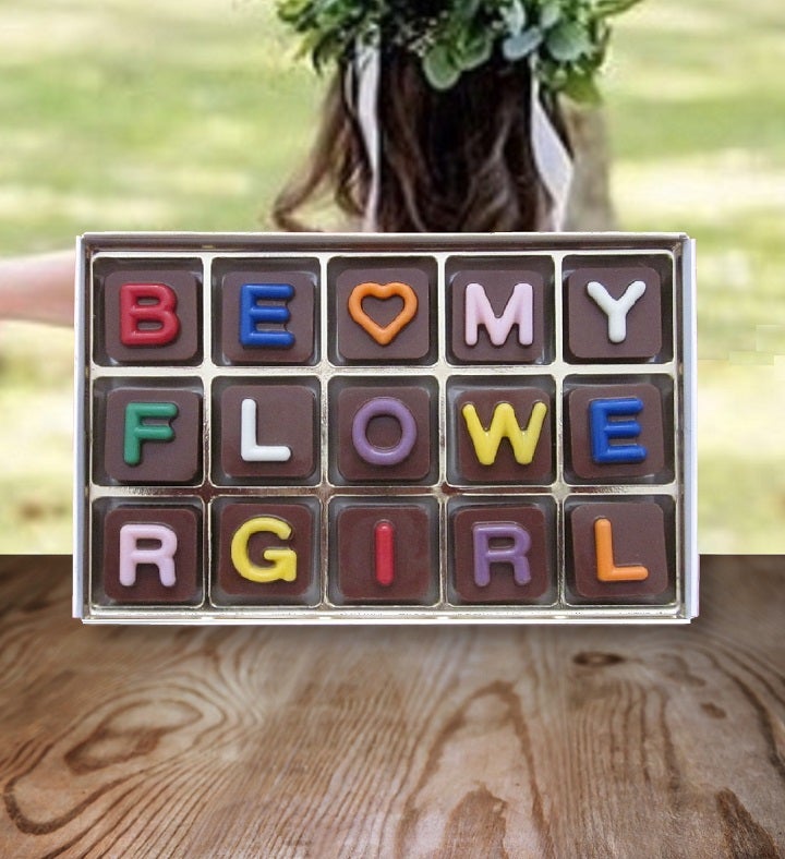 Chocolate Says Will You Be My Flowergirl Proposal Gift Box