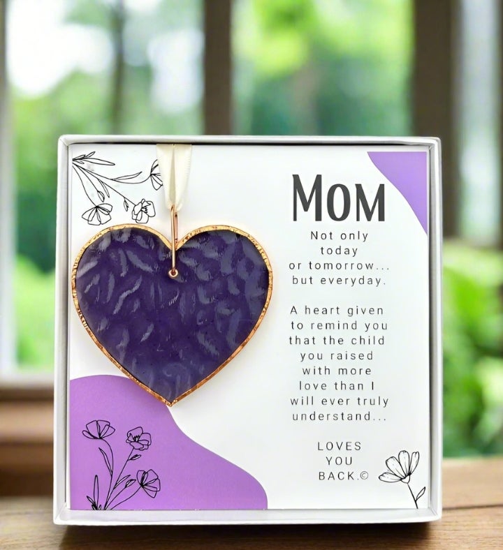 "Love You, Mom" Heart: Gift for Mom for Mother's Day, Birthday, or Any Day