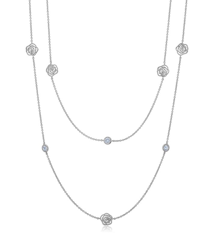 Crislu Rainbow in The Clouds Extendable Necklace