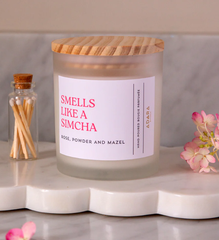 Smells Like A Simcha - Rose, Powder, And Mazel Scented Candle