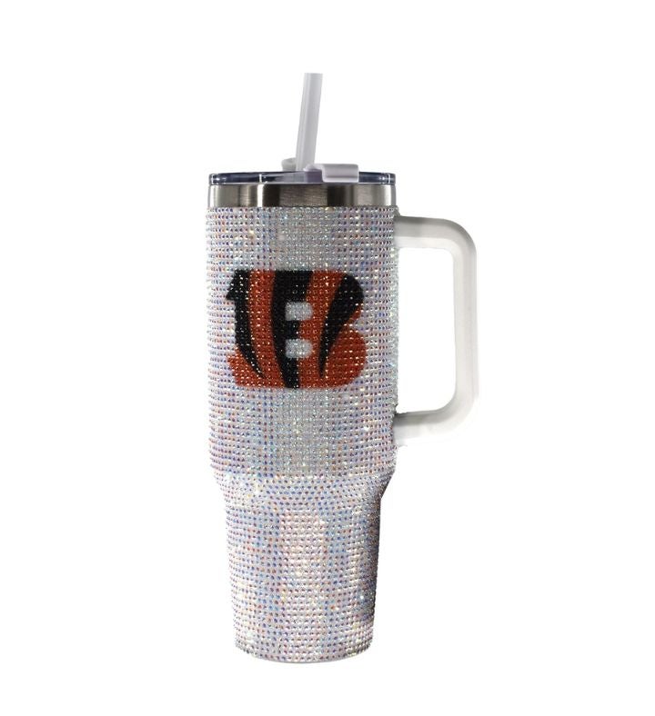 NFL 40oz White Bling Tumbler