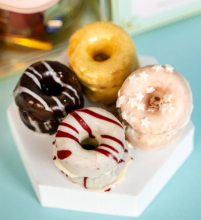 Floral Birthday Bubble Box With Donuts