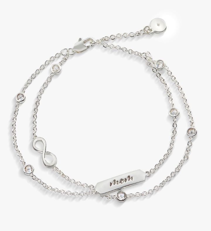 mom' Infinity Chain Bracelet, Adjustable