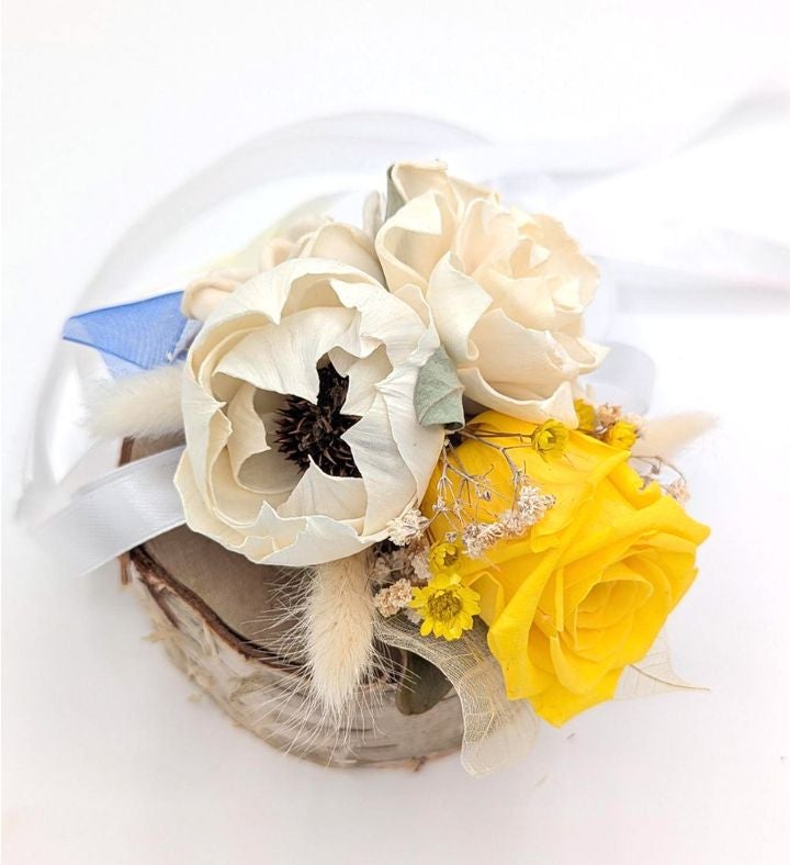 Preserved Yellow Rose Boutonniere