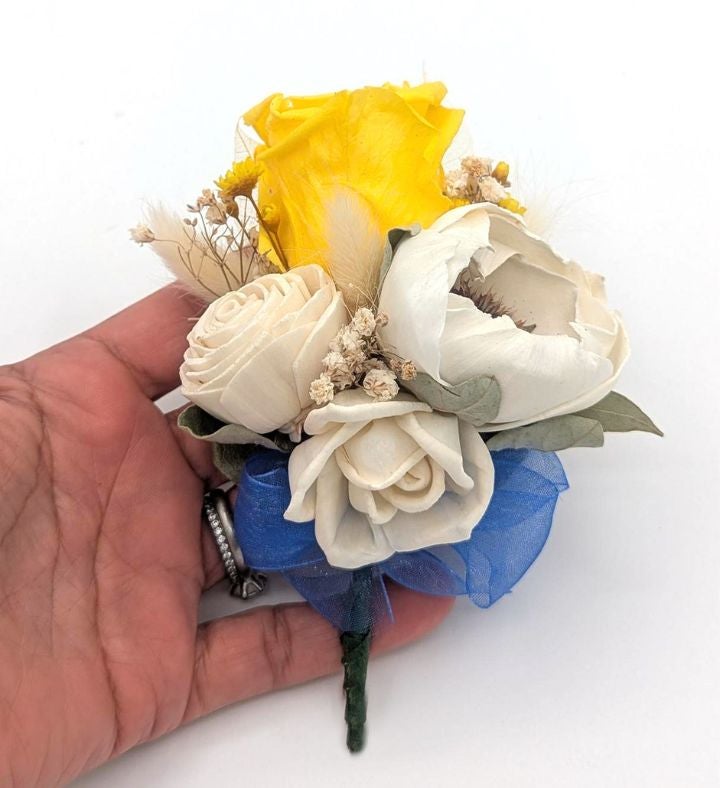 Preserved Yellow Rose Boutonniere