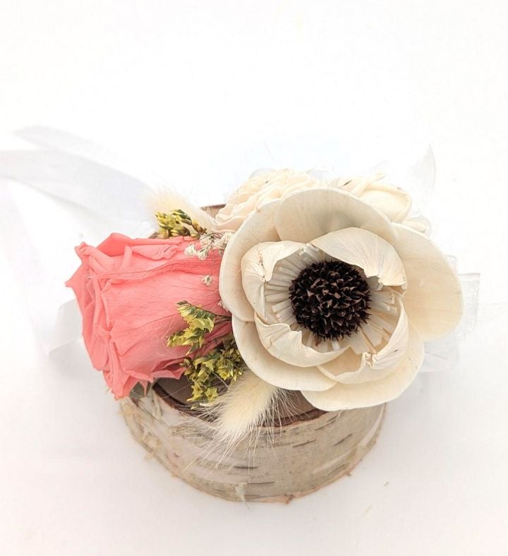 Lasting Preserved Coral Rose Corsage