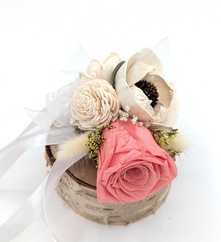 Lasting Preserved Coral Rose Corsage
