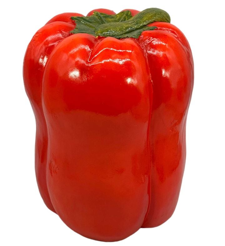 Red Bell Pepper Stool Polyresin Side Table 18"