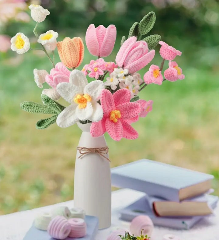 Pink Tulip Bouquet & Vase