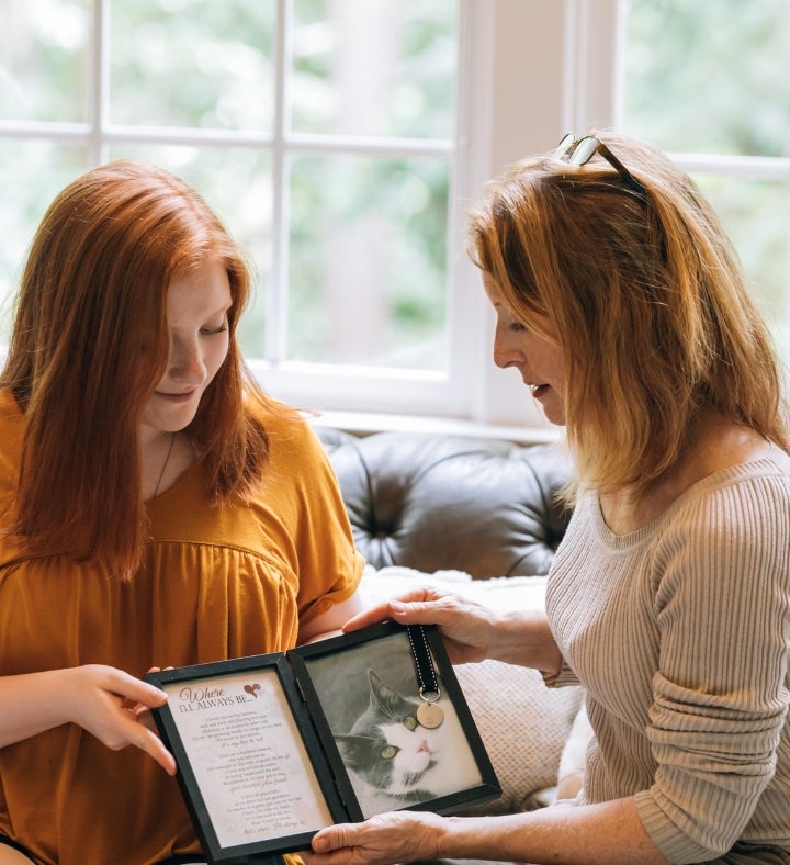 Where I’ll Always Be Cat Memorial Frame – Pet Loss Gift With Poem And Charm
