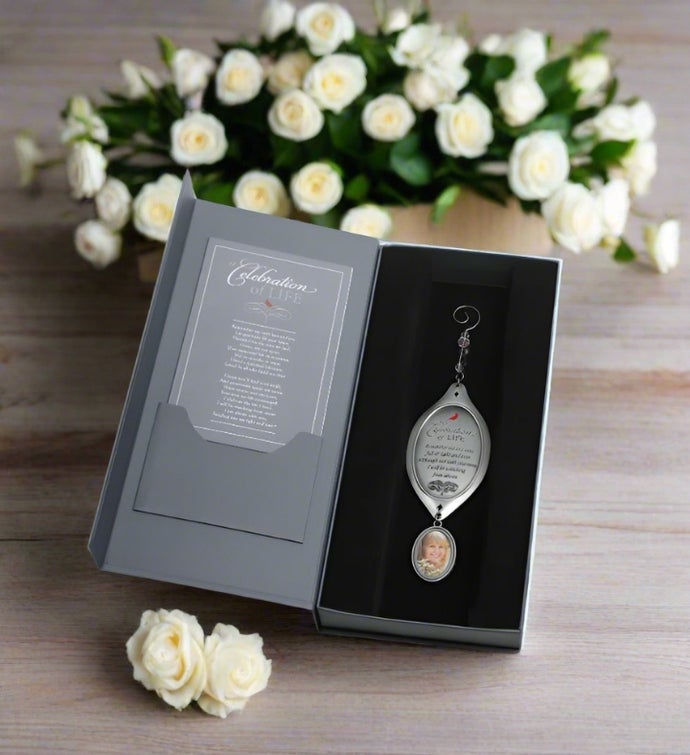 Celebration Of Life Memorial Gift Set – Ornament, Frame And Comfort Blanket