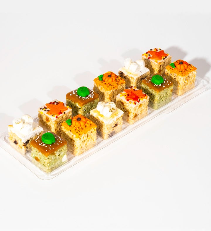 Twelve Pack of Handmade, Autumn Themed Rice Krispie Treats