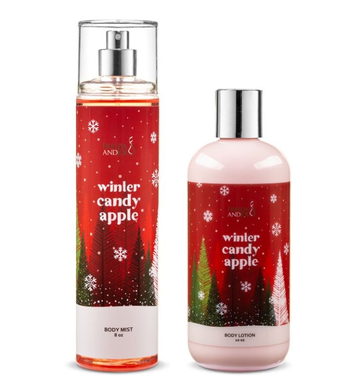 Winter Candy Apple 10oz Body Lotion & 8oz Body Mist Spray Set