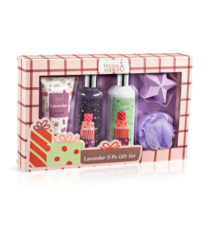 Lavender Fragrance 5 Piece Bath and Body Collection Gift Box Set