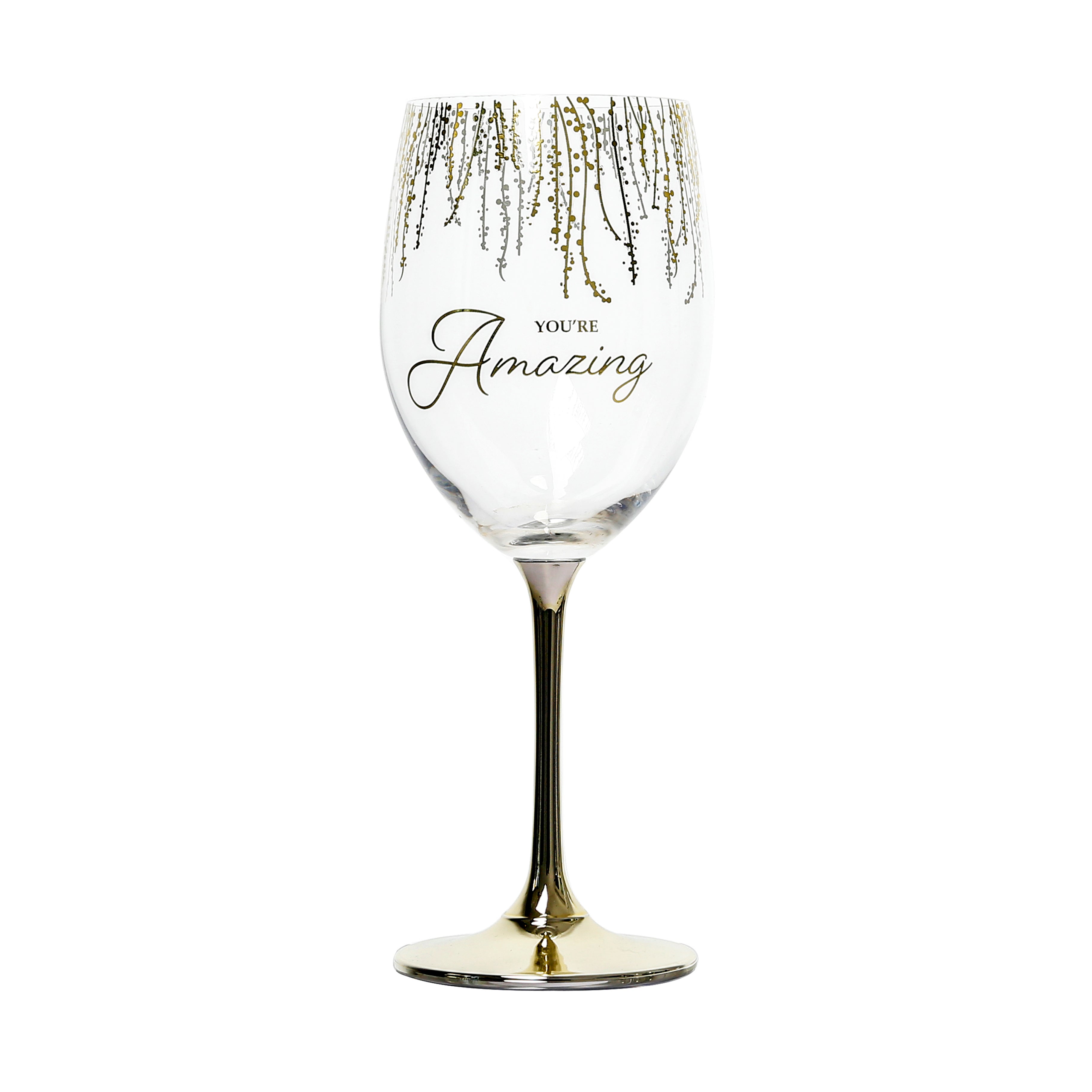 You’re Amazing Crystal Wine Glass