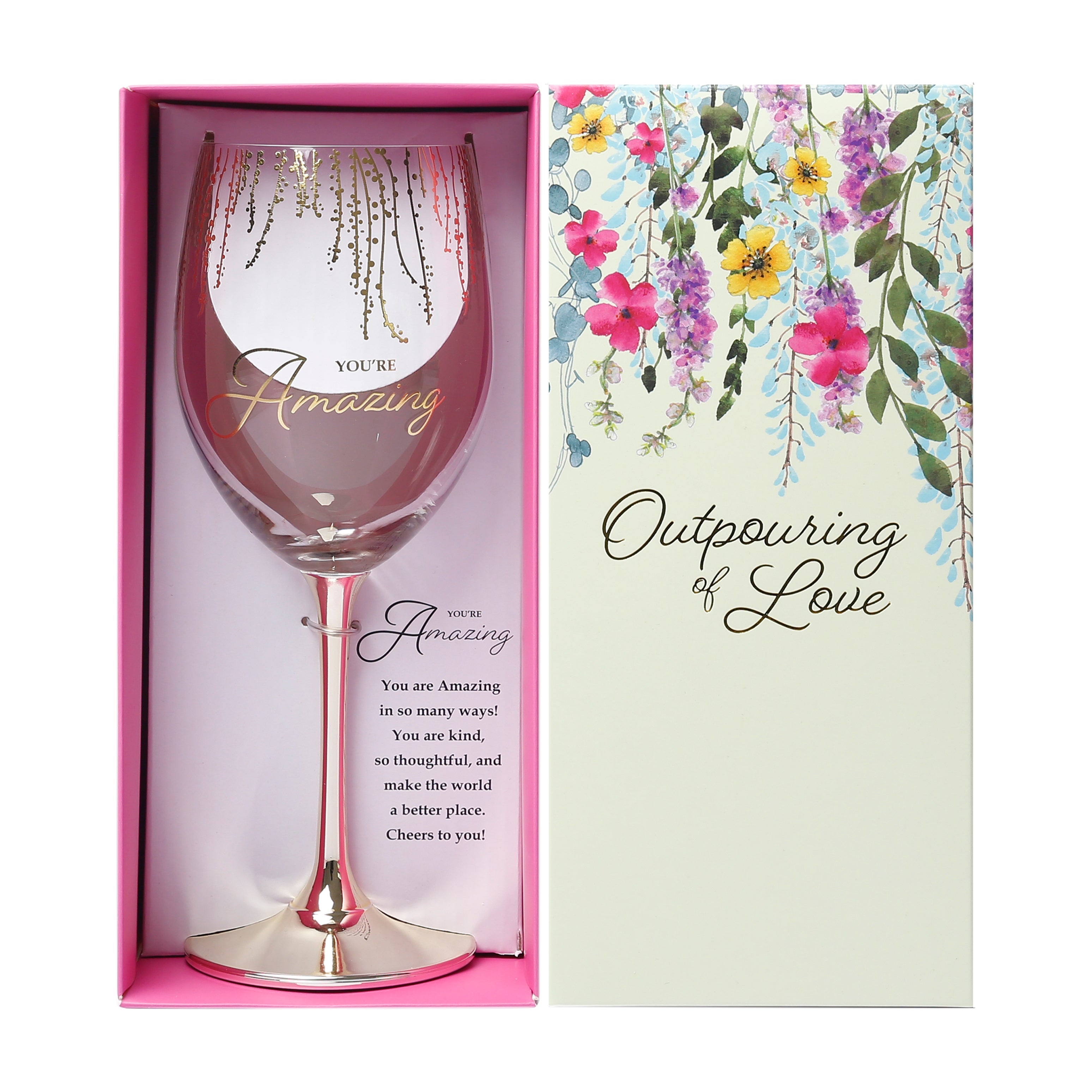 You’re Amazing Crystal Wine Glass