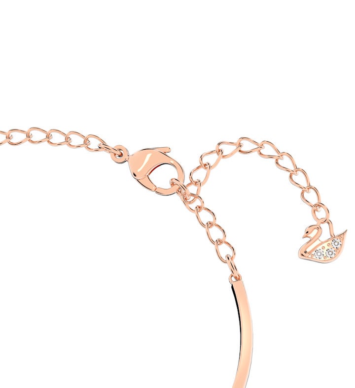 Hyperbola Bangle Infinity And Heart White Mixed Metal Finish