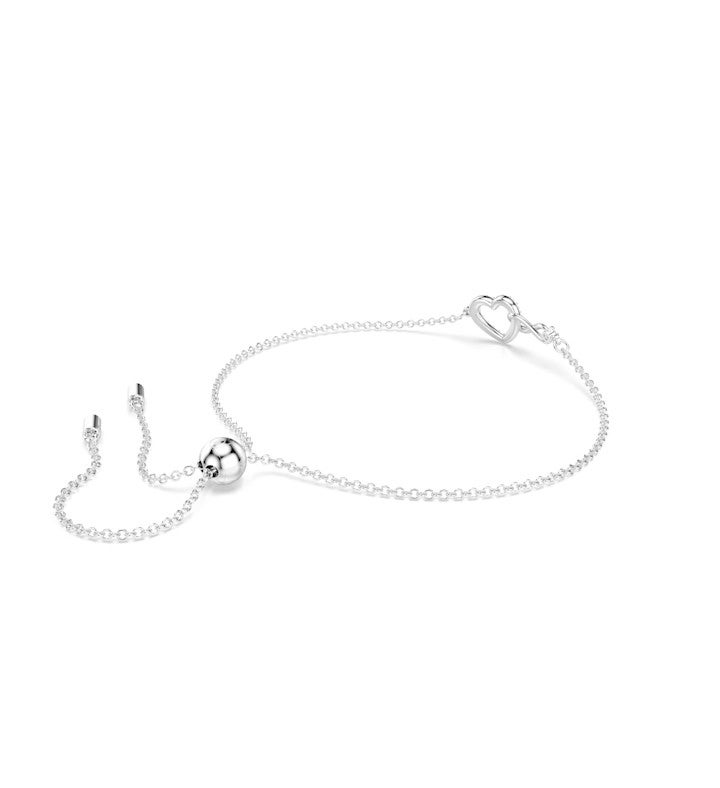 Hyperbola Bracelet Infinity And Heart White Rhodium Plated
