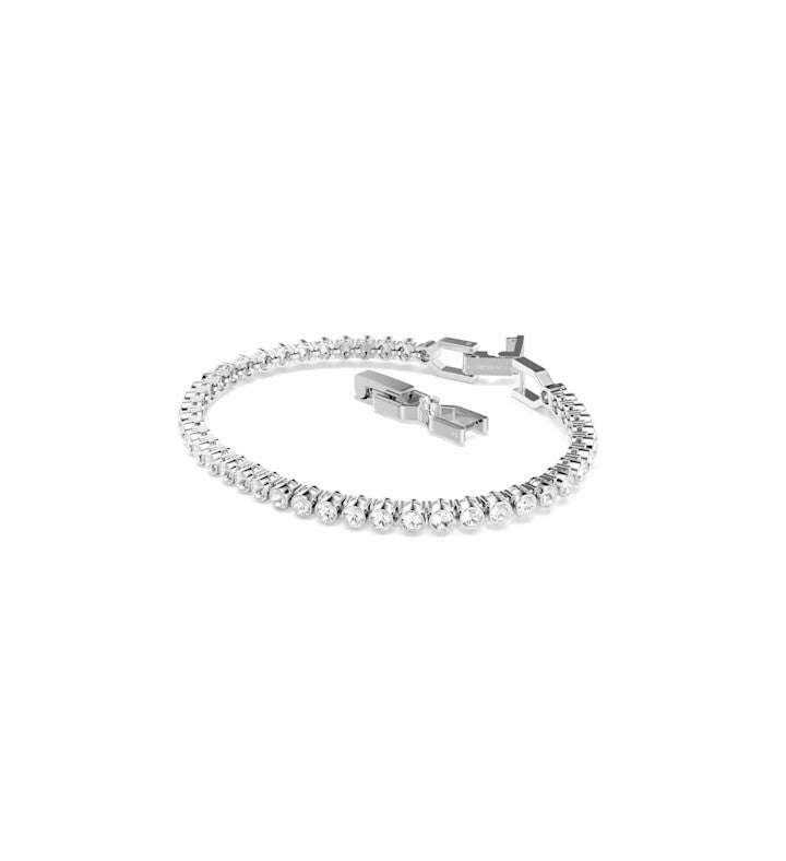 Imber Emily Tennis Bracelet, Round Cut, White, Rhodium Plated