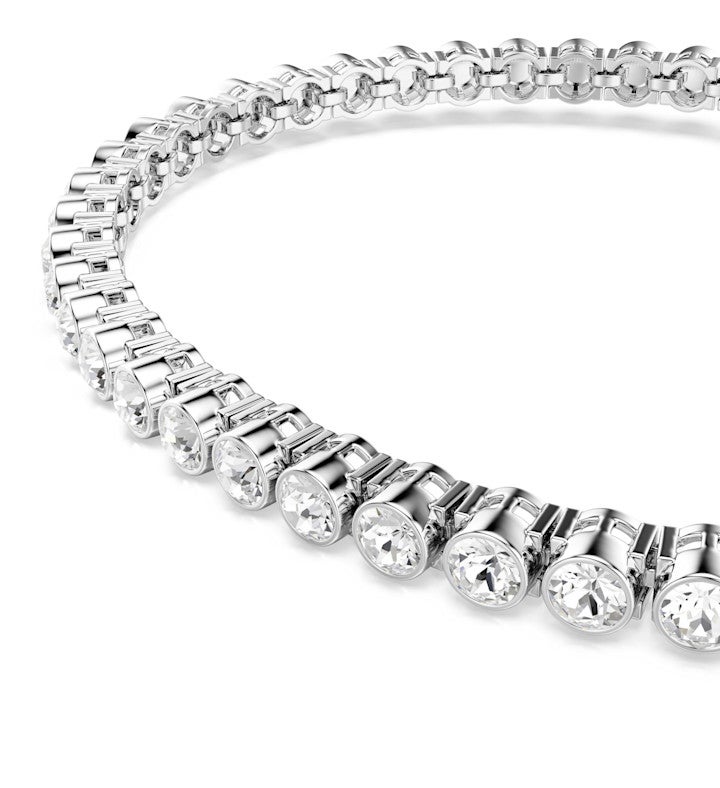 Imber Emily Tennis Bracelet, Round Cut, White, Rhodium Plated