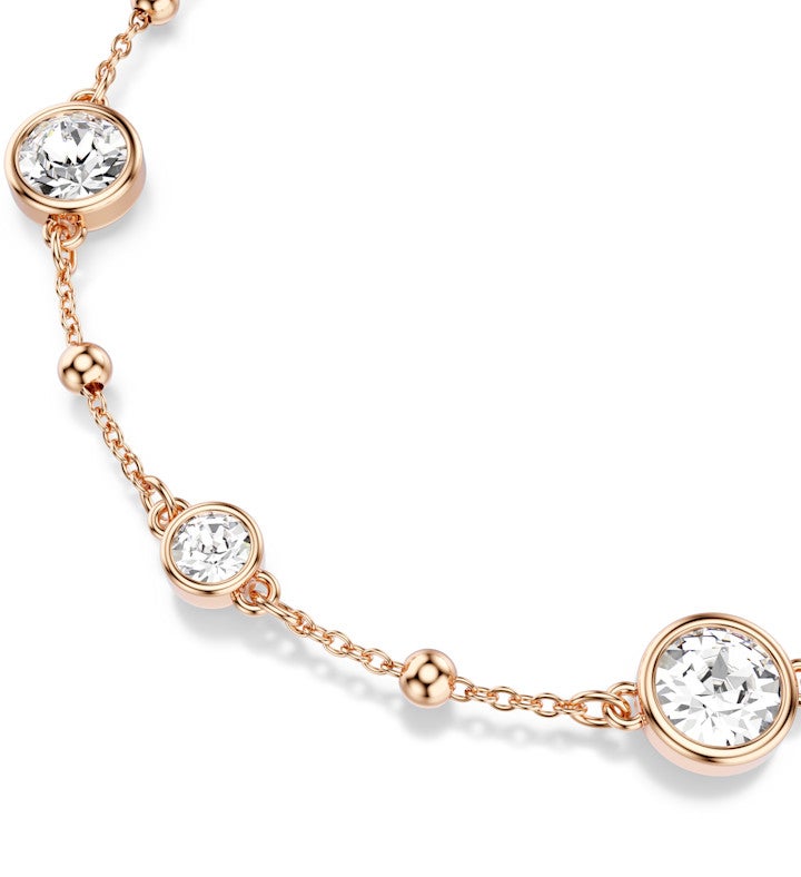 Imber Bracelet, Round Cut, White, 18k Rose Gold Finish