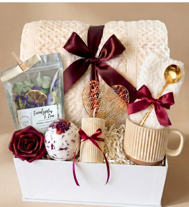Luxury Self Care Gift Basket   Spa Gift Box For Her