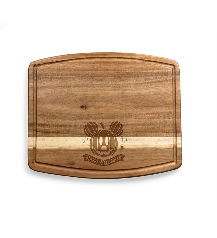 Disney Mickey Mouse Pumpkin Face Ovale Acacia Cutting Board