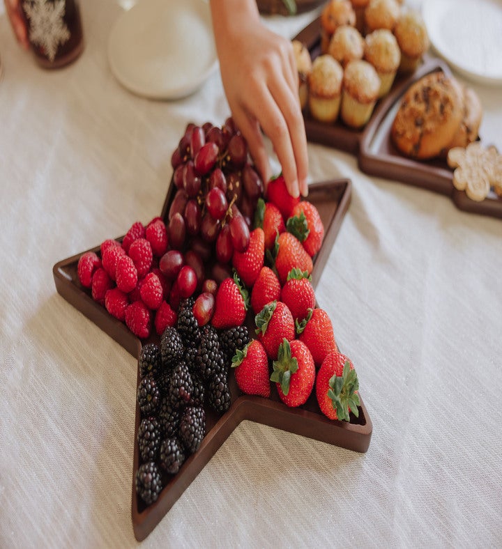 Star Stained Parawood Serving Tray